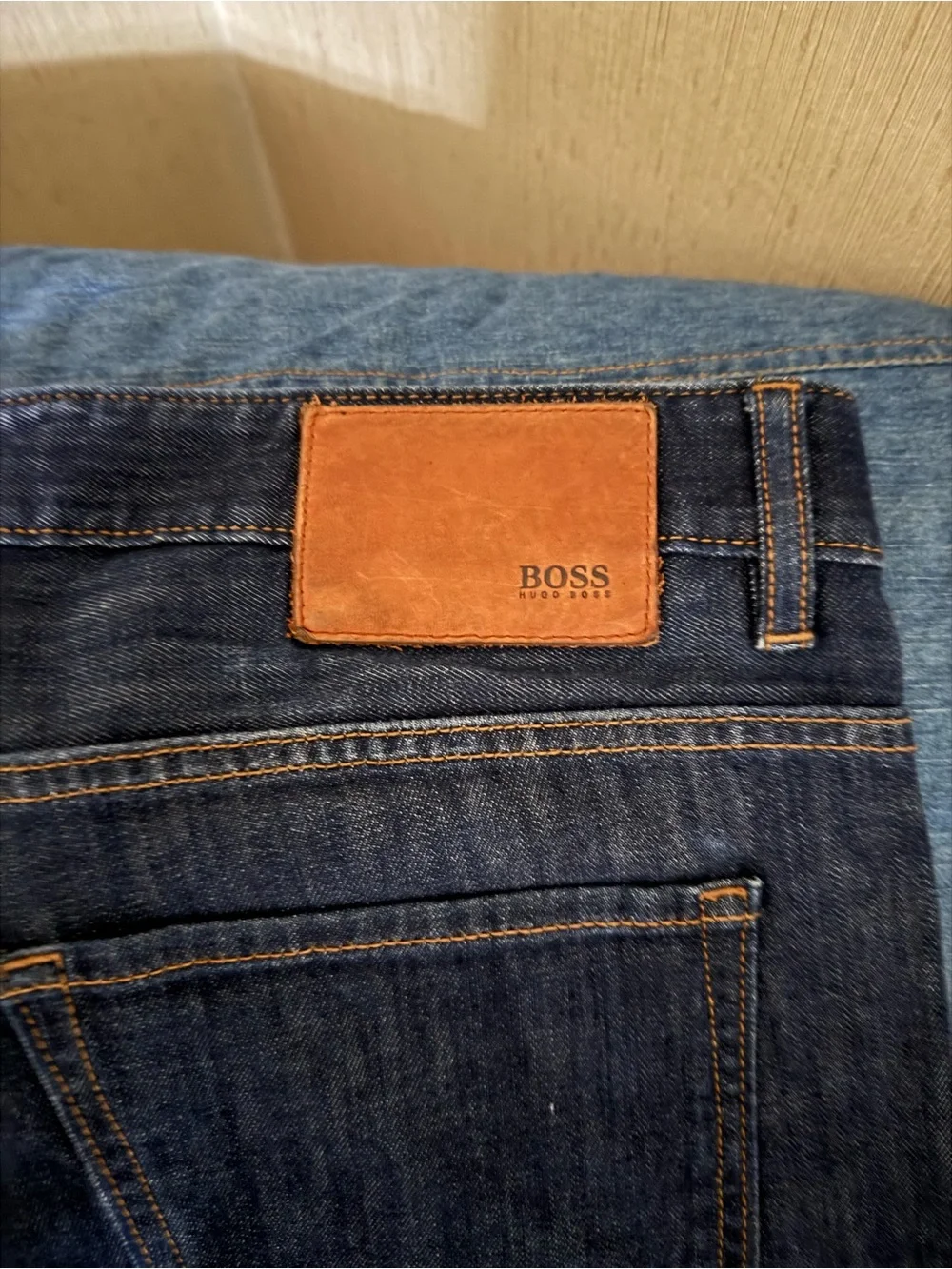 Hugo Boss Men's Dark Blue Straight Jeans